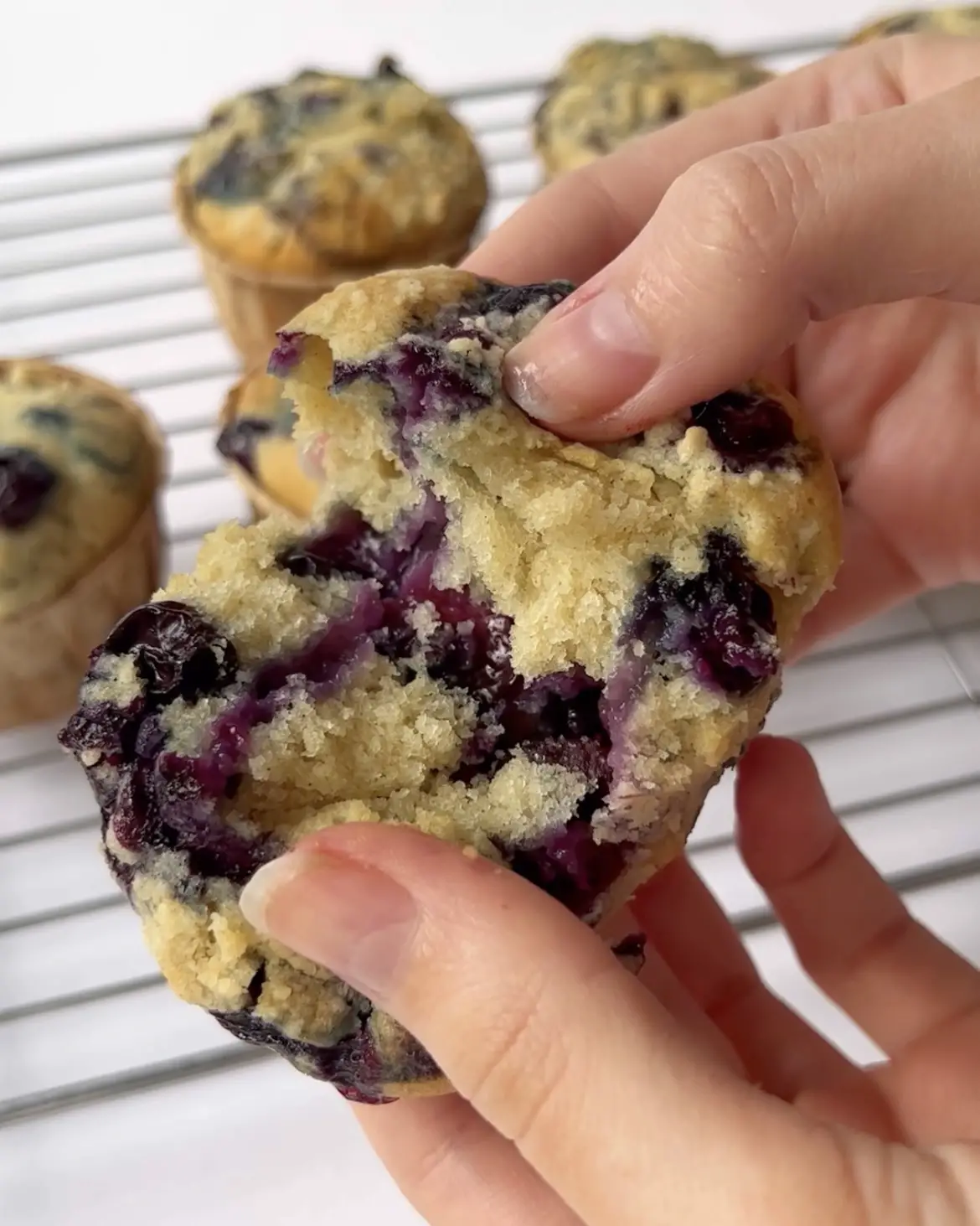 enjoy the blueberry crumble muffins