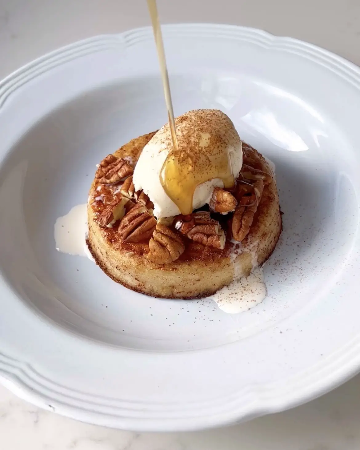 Decorate the french toast crumpets