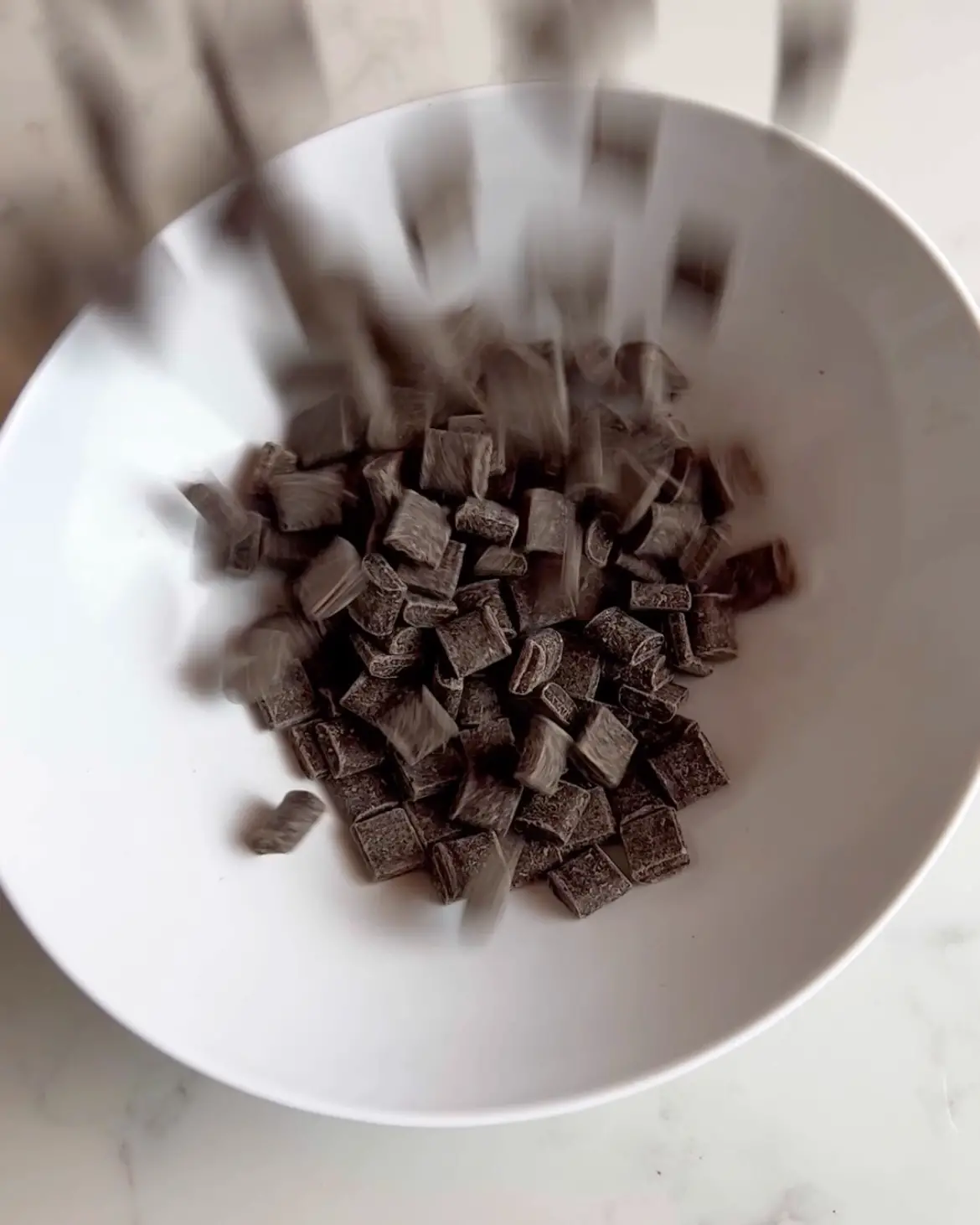 melt the chocolate for the healthy chocolate truffles
