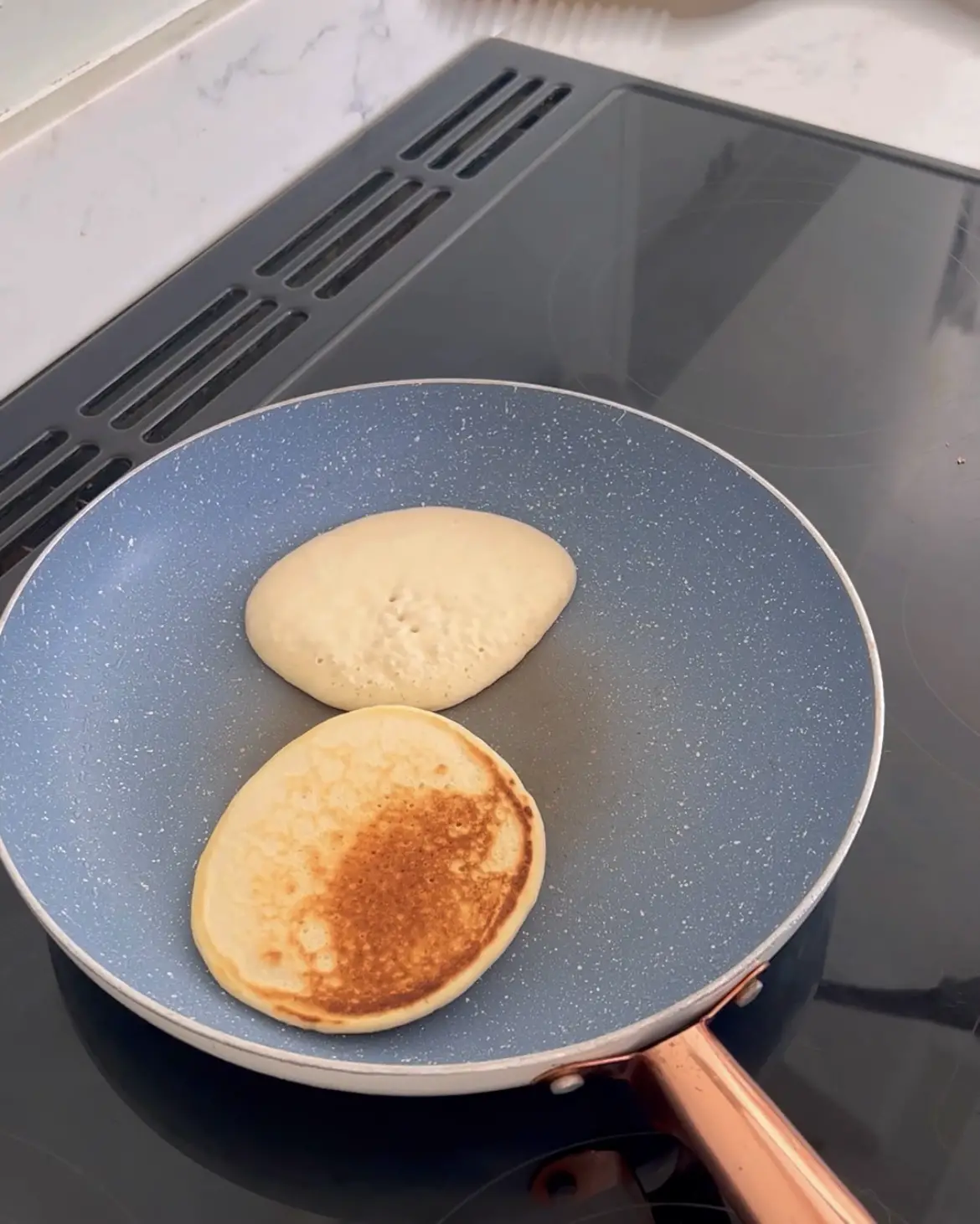 Flip the pancakes