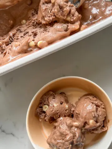 triple chocolate banana ice cream