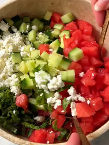 watermelon feta salad