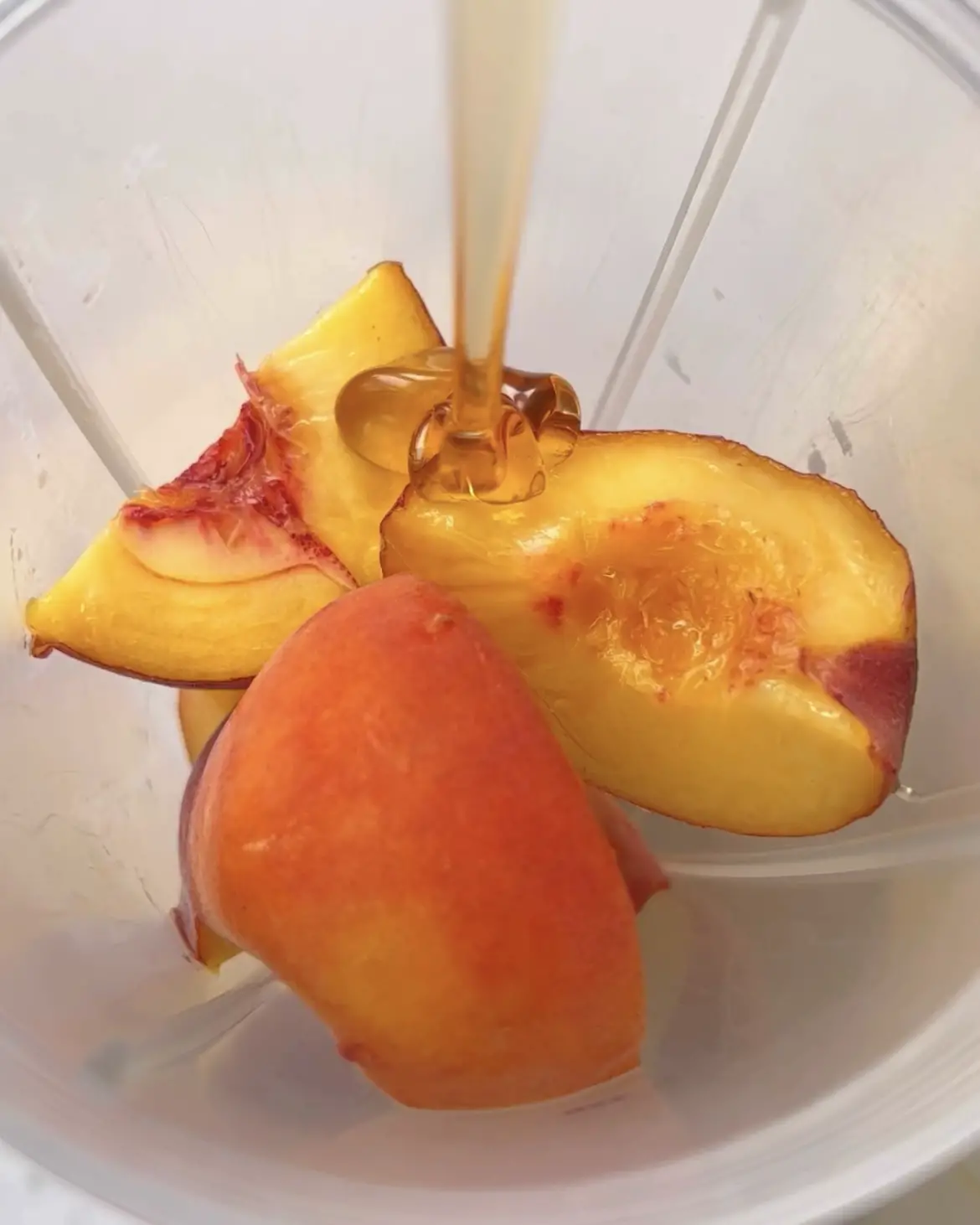 blend the peach mixture